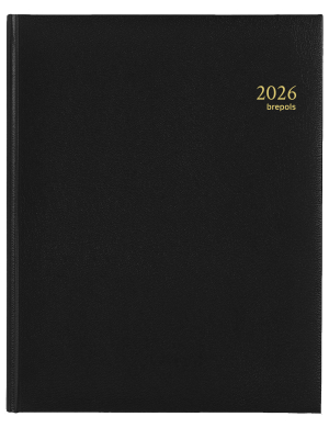 AGENDA CONCORDE SEMAINIER NOIR RELIE "LIMA" 21x27cm BREPOLS *2026*