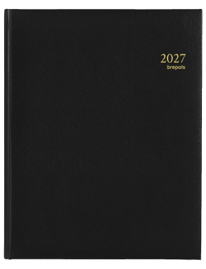AGENDA CONCORDE SEMAINIER NOIR RELIE "LIMA" 21x27cm BREPOLS *2027*"