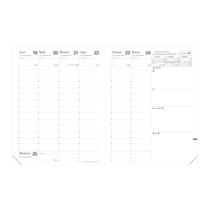 RECHARGE AGENDA PRESIDENT SEMAINIER RELIE 21x27cm QUO VADIS *2027*
