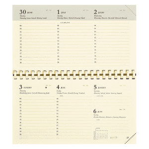 RECHARGE AGENDA OMNIPLAN SEMAINIER SPIRALE 9x16cm IVOIRE BREPOLS *2026*