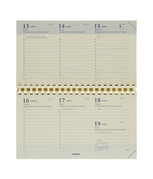 RECHARGE AGENDA OMNIPLAN SEMAINIER SPIRALE 9x16cm IVOIRE *2025*