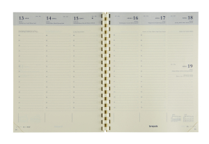 RECHARGE AGENDA TIMING SEMAINIER SPIRALE 17x22cm *2025*