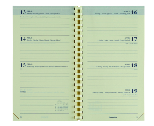 RECHARGE AGENDA INTERPLAN SEMAINIER SPIRALE 9x16CM IVOIRE BREPOLS *2027*