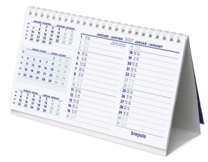 CALENDRIER DE TABLE TRIMESTRIEL WIRE-O 21x12cm BREPOLS *2027*