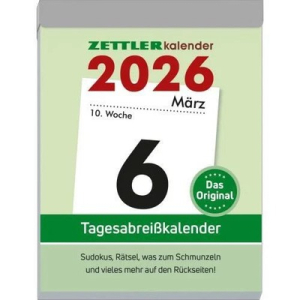 BLOC EPHEMERIDE MURAL 100x145mm ZETTLER *2026*