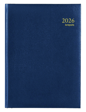 AGENDA EURO JOURNALIER BLEU RELIE "LIMA" 15x21cm BREPOLS *2026*"