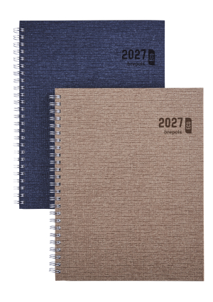 AGENDA ECOTIMING SEMAINIER ASSORTI SPIRALE "KAZAR" 17x22cm BREPOLS *2027*"