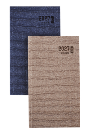 AGENDA ECORAMA SEMAINIER ASSORTI RELIE "KAZAR" 9x16cm BREPOLS *2027*"