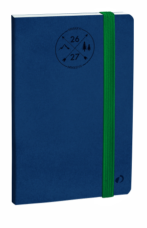 AGENDA PRESIDENT SD SEMAINIER BLEU DENIM RELIE "EVEREST" 21x27cm SEPT A DEC QUO VADIS *2027*"