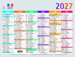 CALENDRIER ANNUEL 13x17cm MULTICOLORE EXACOMPTA *2027*