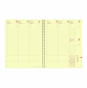 RECHARGE AGENDA MANAGER SEMAINIER SPIRALE 21x27cm IVOIRE QUO VADIS *2026*