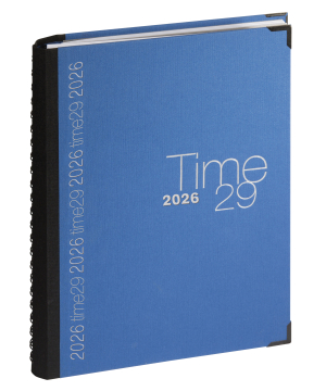 AGENDA TIME 29S JOURNALIER SPIRALE TOILE 21/29.7 BLEU EXACOMPTA *2026*