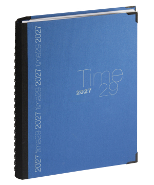 AGENDA TIME 29S JOURNALIER SPIRALE TOILE 21/29.7 BLEU EXACOMPTA *2027*