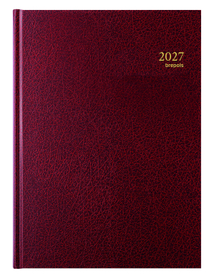 AGENDA BREMAX 1 JOURNALIER BORDEAUX RELIE 21x29CM BREPOLS *2027*