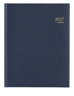 AGENDA TIMING SEMAINIER BLEU RELIE "LIMA" 17x22cm BREPOLS *2027*"