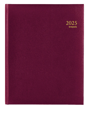 AGENDA TIMING SEMAINIER BORDEAUX RELIE "LIMA" 17x22cm *2025*"