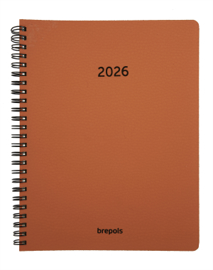 AGENDA TIMING SEMAINIER CALVI SPIRALE ORANGE 17/22 BREPOLS *2026*