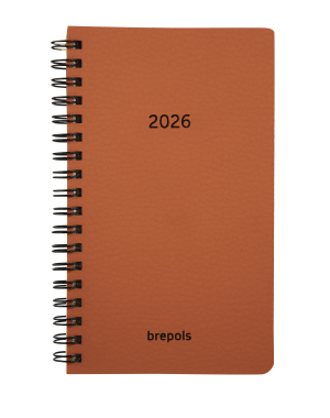 AGENDA INTERPLAN SEMAINIER SPIRALE CALVI ORANGE 9x16cm BREPOLS *2026*