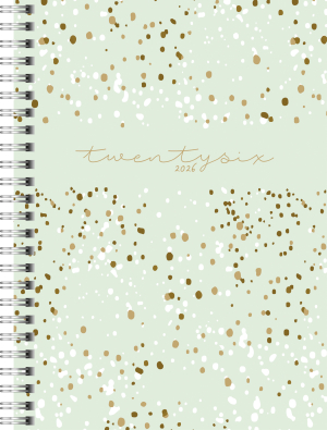 AGENDA TIMING 1 SEMAINIER NOIR SPIRALE CONFETTI 14.8x21CM BRUNNEN *2026*
