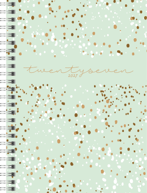 AGENDA TIMING 1 SEMAINIER NOIR SPIRALE CONFETTI 14.8x21cm BRUNNEN *2027*