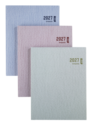 AGENDA TIMING SEMAINIER TOILE OCEAN RELIE ASSORTI 17x22cm BREPOLS *2027*