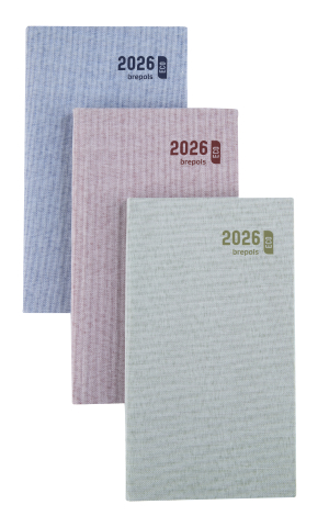 AGENDA INTERPLAN SEMAINIER TOILE OCEAN RELIE ASSORTI 9x16cm BREPOLS *2026*
