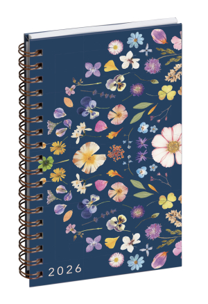 AGENDA EUROTIME 16S RECYCLE SEMAINIER CHEMIN DES MARETTES SPIRALE 9x16 BLEU EXACOMPTA *2026*