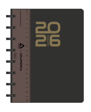 AGENDA AGEND-EX LARGO ADOC JOURNALIER NOIR 16.3x21 AURORA *2026*