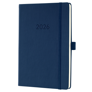 AGENDA CONCEPTUM SEMAINIER A5 BLEU FONCE RELIE SIGEL *2026*