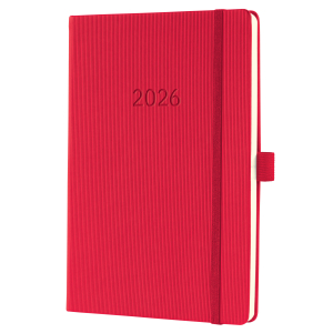 AGENDA CONCEPTUM SEMAINIER A5 ROUGE RELIE SIGEL *2026*