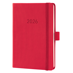 AGENDA CONCEPTUM SEMAINIER A6 ROUGE RELIE SIGEL *2026*