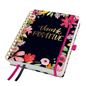 AGENDA INSPIRE SEMAINIER FLOWER LOVE SPIRALE 168/215 *2025*