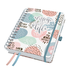 AGENDA INSPIRE SEMAINIER ROSE SPIRALE 168/217 *2025*