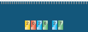 AGENDA 771 SEMAINIER BLEU SPIRALE DATALINE 29.7x10.5cm BRUNNEN *2027*