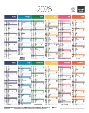 CALENDRIER ANNUEL 43x55cm VERTICAL ARC-EN-CIEL QUO VADIS *2026*