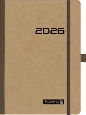 AGENDA KOMPAGNON SEMAINIER BALADEK RELIE BRUN 10X14 BRUNNEN *2026*