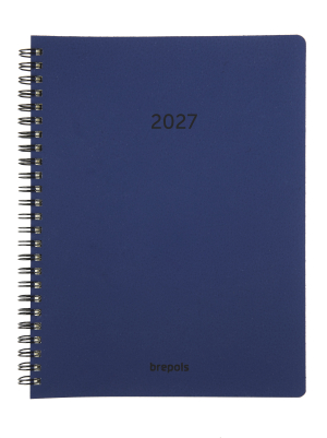 AGENDA TIMING SEMAINIER CALVI SPIRALE BLEU 17/22 BREPOLS *2027*