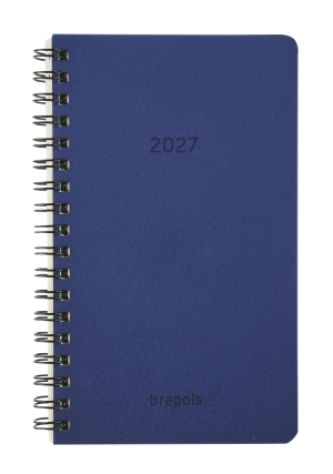 AGENDA INTERPLAN SEMAINIER SPIRALE CALVI BLEU 9x16CM BREPOLS *2027*