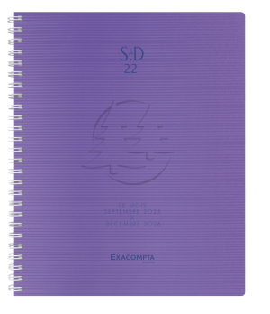 AGENDA LINICOLOR SEMAINIER ASSORTI SPIRALE 18.5x22.5cm EXACOMPTA *2026*