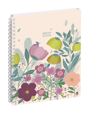 AGENDA EASYTIME 21 SEMAINIER SPIRALE MINI LABO IVOIRE 21x15cm EXACOMPTA *2026*