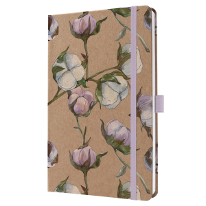 AGENDA PURE SEMAINIER COTTON FIELDS RELIE HARDCOVER & ELASTIQUE A5 SIGEL *2026*