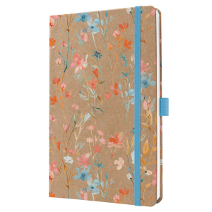 AGENDA PURE SEMAINIER BLUE FLORAL SERENITY RELIE HARDCOVER & ELASTIQUE A5 IMPRIME SIGEL *2027*