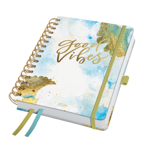 AGENDA INSPIRE SEMAINIER GOOD VIBES SPIRALE 168/215 SIGEL * 2026*