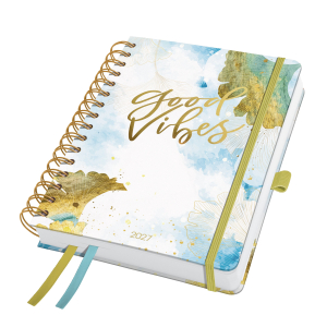 AGENDA INSPIRE SEMAINIER GOOD VIBES SPIRALE 168/215 SIGEL * 2027*