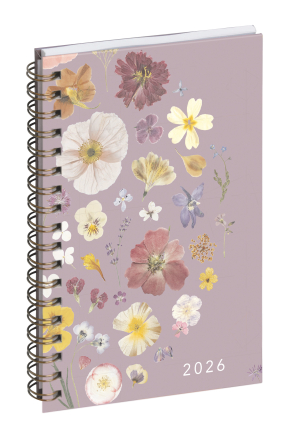 AGENDA EUROTIME 16S RECYCLE SEMAINIER CHEMIN DES MARETTES SPIRALE 9x16 ROSE EXACOMPTA *2026*