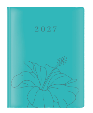 AGENDA PLAN-A-WEEK SEMAINIER ASSORTI RELIE FLEUR 21x27cm AURORA *2027*