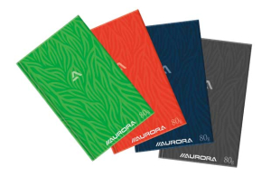 REGISTRE QUADRILLE 33x21cm VERTICAL 192 PAGES COUVERTURE RIGIDE AURORA