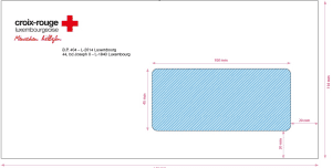 ENVELOPPE BLANCHE GPV C5 114x229 80g/m BANDE STRIP + BAT + LOGO + TEXTE CROIX-ROUGE EMBALLAGE CARTON KRAFT - boîte de 50