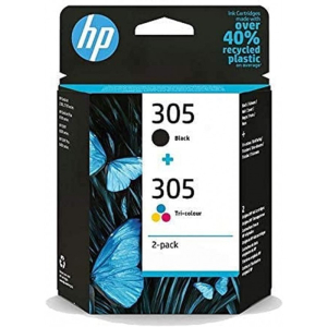 PACK 2 CARTOUCHES JET D'ENCRE HP N°305 NOIR + COULEUR