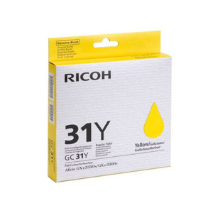 CARTOUCHE JET D'ENCRE RICOH GC31Y JAUNE pour GXe5550N/GXe3350N 1750 Pages 405691